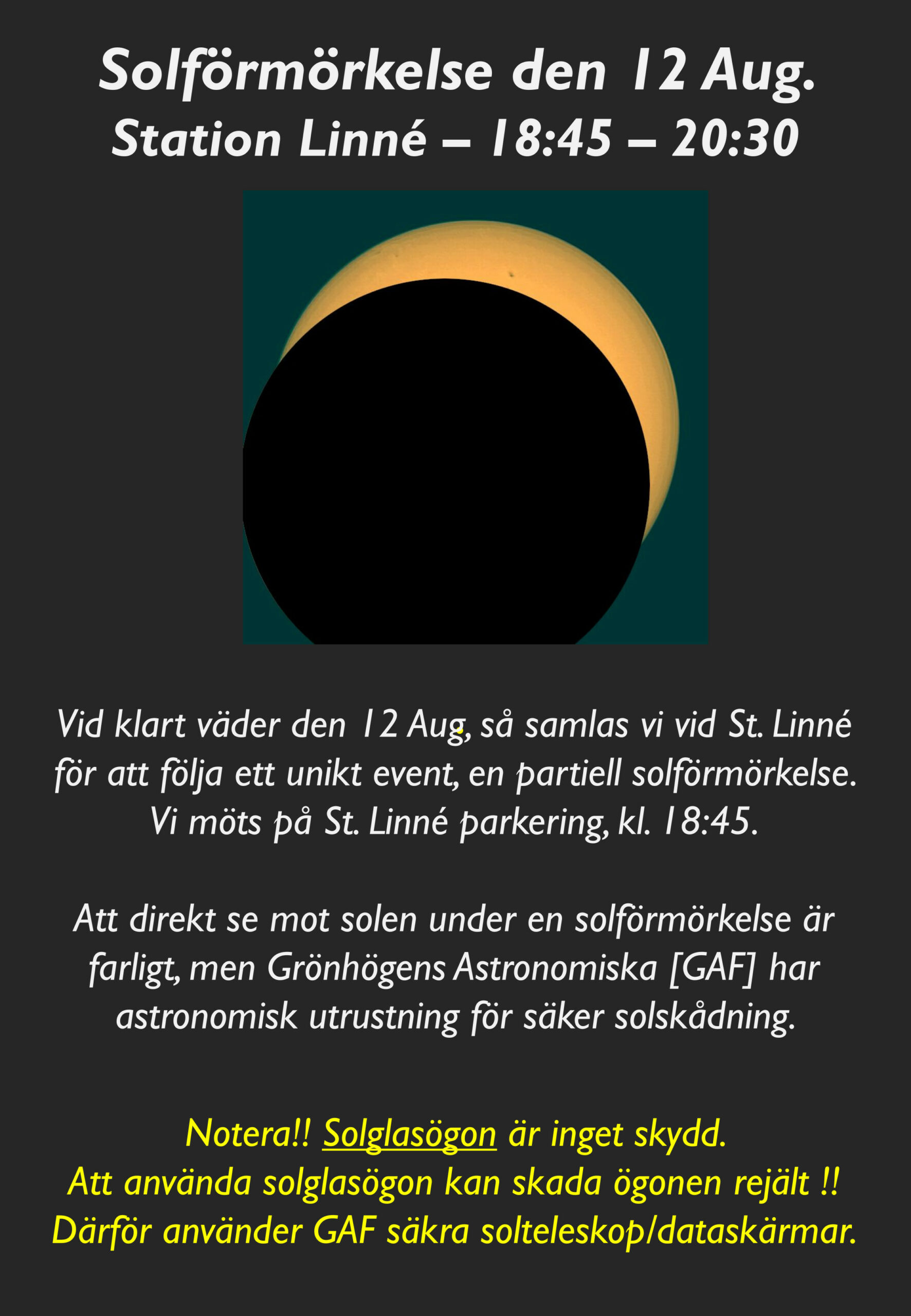 GAF solförmörkelseevent på Öland